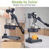 image:imageZulay Kitchen Pulperizer 9 in 1 Cast Iron Juicer  EasytoClean HeavyDuty Manual Juicer with Presser Attachment to Juice All Types of Fruits Extra Tall with Stainless Steel Bowl  WhiteOriginal  Graphite