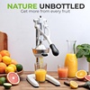 image:imageZulay Kitchen Pulperizer 9 in 1 Cast Iron Juicer  EasytoClean HeavyDuty Manual Juicer with Presser Attachment to Juice All Types of Fruits Extra Tall with Stainless Steel Bowl  White9 in 1  White