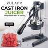image:imageZulay Kitchen Pulperizer 9 in 1 Cast Iron Juicer  EasytoClean HeavyDuty Manual Juicer with Presser Attachment to Juice All Types of Fruits Extra Tall with Stainless Steel Bowl  WhiteOriginal  Graphite