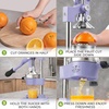 image:imageZulay Kitchen Pulperizer 9 in 1 Cast Iron Juicer  EasytoClean HeavyDuty Manual Juicer with Presser Attachment to Juice All Types of Fruits Extra Tall with Stainless Steel Bowl  WhiteOriginal  Lavender