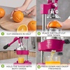 image:imageZulay Kitchen Pulperizer 9 in 1 Cast Iron Juicer  EasytoClean HeavyDuty Manual Juicer with Presser Attachment to Juice All Types of Fruits Extra Tall with Stainless Steel Bowl  WhiteOriginal  Electric Pink