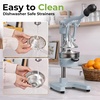image:imageZulay Kitchen Pulperizer 9 in 1 Cast Iron Juicer  EasytoClean HeavyDuty Manual Juicer with Presser Attachment to Juice All Types of Fruits Extra Tall with Stainless Steel Bowl  WhiteOriginal  Periwinkle