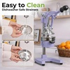 image:imageZulay Kitchen Pulperizer 9 in 1 Cast Iron Juicer  EasytoClean HeavyDuty Manual Juicer with Presser Attachment to Juice All Types of Fruits Extra Tall with Stainless Steel Bowl  WhiteOriginal  Lavender