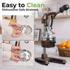 image:imageZulay Kitchen Pulperizer 9 in 1 Cast Iron Juicer  EasytoClean HeavyDuty Manual Juicer with Presser Attachment to Juice All Types of Fruits Extra Tall with Stainless Steel Bowl  WhiteOriginal  Copper