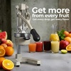 image:imageZulay Kitchen Pulperizer 9 in 1 Cast Iron Juicer  EasytoClean HeavyDuty Manual Juicer with Presser Attachment to Juice All Types of Fruits Extra Tall with Stainless Steel Bowl  WhiteOriginal  Light Gray