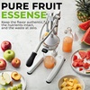 image:imageZulay Kitchen Pulperizer 9 in 1 Cast Iron Juicer  EasytoClean HeavyDuty Manual Juicer with Presser Attachment to Juice All Types of Fruits Extra Tall with Stainless Steel Bowl  White9 in 1  White
