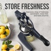 image:imageZulay Kitchen Pulperizer 9 in 1 Cast Iron Juicer  EasytoClean HeavyDuty Manual Juicer with Presser Attachment to Juice All Types of Fruits Extra Tall with Stainless Steel Bowl  WhiteOriginal  Graphite