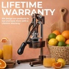 image:imageZulay Kitchen Pulperizer 9 in 1 Cast Iron Juicer  EasytoClean HeavyDuty Manual Juicer with Presser Attachment to Juice All Types of Fruits Extra Tall with Stainless Steel Bowl  WhiteOriginal  Copper