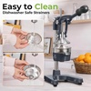 image:imageZulay Kitchen Pulperizer 9 in 1 Cast Iron Juicer  EasytoClean HeavyDuty Manual Juicer with Presser Attachment to Juice All Types of Fruits Extra Tall with Stainless Steel Bowl  WhiteOriginal  Graphite