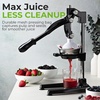 image:imageZulay Kitchen Pulperizer 9 in 1 Cast Iron Juicer  EasytoClean HeavyDuty Manual Juicer with Presser Attachment to Juice All Types of Fruits Extra Tall with Stainless Steel Bowl  White9 in 1  Black