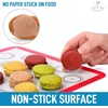 image:imageZulay Set of 4 Silicone Baking Mat  Macaron Silicone Baking Mats With Preprinted Template Design  Non Stick amp Reusable Silicone Baking Sheet  2 Half Size  2 Quarter Size GrayRed