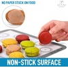 image:imageZulay Set of 4 Silicone Baking Mat  Macaron Silicone Baking Mats With Preprinted Template Design  Non Stick amp Reusable Silicone Baking Sheet  2 Half Size  2 Quarter Size GrayGray