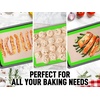 image:imageZulay Set of 4 Silicone Baking Mat  Macaron Silicone Baking Mats With Preprinted Template Design  Non Stick amp Reusable Silicone Baking Sheet  2 Half Size  2 Quarter Size GrayGreen