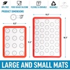image:imageZulay Set of 4 Silicone Baking Mat  Macaron Silicone Baking Mats With Preprinted Template Design  Non Stick amp Reusable Silicone Baking Sheet  2 Half Size  2 Quarter Size GrayRed
