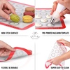 image:imageZulay Set of 4 Silicone Baking Mat  Macaron Silicone Baking Mats With Preprinted Template Design  Non Stick amp Reusable Silicone Baking Sheet  2 Half Size  2 Quarter Size GrayRed