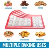 image:imageZulay Set of 4 Silicone Baking Mat  Macaron Silicone Baking Mats With Preprinted Template Design  Non Stick amp Reusable Silicone Baking Sheet  2 Half Size  2 Quarter Size GrayRed