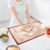 image:imageZulay Set of 4 Silicone Baking Mat  Macaron Silicone Baking Mats With Preprinted Template Design  Non Stick amp Reusable Silicone Baking Sheet  2 Half Size  2 Quarter Size GrayRed