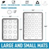image:imageZulay Set of 4 Silicone Baking Mat  Macaron Silicone Baking Mats With Preprinted Template Design  Non Stick amp Reusable Silicone Baking Sheet  2 Half Size  2 Quarter Size GrayGray