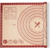 image:imageZulay Set of 4 Silicone Baking Mat  Macaron Silicone Baking Mats With Preprinted Template Design  Non Stick amp Reusable Silicone Baking Sheet  2 Half Size  2 Quarter Size GrayRed