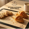image:imageZulay Set of 4 Silicone Baking Mat  Macaron Silicone Baking Mats With Preprinted Template Design  Non Stick amp Reusable Silicone Baking Sheet  2 Half Size  2 Quarter Size GraySlate Gray