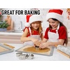 image:imageZulay Set of 4 Silicone Baking Mat  Macaron Silicone Baking Mats With Preprinted Template Design  Non Stick amp Reusable Silicone Baking Sheet  2 Half Size  2 Quarter Size GrayPale Gray