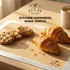 image:imageZulay Set of 4 Silicone Baking Mat  Macaron Silicone Baking Mats With Preprinted Template Design  Non Stick amp Reusable Silicone Baking Sheet  2 Half Size  2 Quarter Size GrayLight Gray