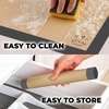 image:imageZulay Set of 4 Silicone Baking Mat  Macaron Silicone Baking Mats With Preprinted Template Design  Non Stick amp Reusable Silicone Baking Sheet  2 Half Size  2 Quarter Size GrayDark Gray