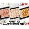 image:imageZulay Set of 4 Silicone Baking Mat  Macaron Silicone Baking Mats With Preprinted Template Design  Non Stick amp Reusable Silicone Baking Sheet  2 Half Size  2 Quarter Size GrayDeep Black