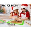 image:imageZulay Set of 4 Silicone Baking Mat  Macaron Silicone Baking Mats With Preprinted Template Design  Non Stick amp Reusable Silicone Baking Sheet  2 Half Size  2 Quarter Size GrayGreen
