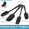 image:imageZulay 4pcs Silicone Spatula Set  Heat Resistant Silicone Tools for Cooking Baking amp Mixing  One Piece Design Spatulas for NonStick Cookware  Durable Stainless Steel Core Red4 Pack Black