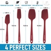 image:imageZulay 4pcs Silicone Spatula Set  Heat Resistant Silicone Tools for Cooking Baking amp Mixing  One Piece Design Spatulas for NonStick Cookware  Durable Stainless Steel Core Red4 Pack Red