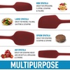 image:imageZulay 4pcs Silicone Spatula Set  Heat Resistant Silicone Tools for Cooking Baking amp Mixing  One Piece Design Spatulas for NonStick Cookware  Durable Stainless Steel Core Red4 Pack Red