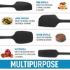 image:imageZulay 4pcs Silicone Spatula Set  Heat Resistant Silicone Tools for Cooking Baking amp Mixing  One Piece Design Spatulas for NonStick Cookware  Durable Stainless Steel Core Red4 Pack Black