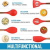 image:imageZulay 4pcs Silicone Spatula Set  Heat Resistant Silicone Tools for Cooking Baking amp Mixing  One Piece Design Spatulas for NonStick Cookware  Durable Stainless Steel Core RedRed Assorted