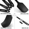 image:imageZulay 4pcs Silicone Spatula Set  Heat Resistant Silicone Tools for Cooking Baking amp Mixing  One Piece Design Spatulas for NonStick Cookware  Durable Stainless Steel Core Red4 Pack Black