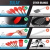 image:imageZulay 4pcs Silicone Spatula Set  Heat Resistant Silicone Tools for Cooking Baking amp Mixing  One Piece Design Spatulas for NonStick Cookware  Durable Stainless Steel Core RedRed Assorted