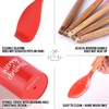 image:imageZulay 4pcs Silicone Spatula Set  Heat Resistant Silicone Tools for Cooking Baking amp Mixing  One Piece Design Spatulas for NonStick Cookware  Durable Stainless Steel Core RedRed Assorted