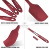 image:imageZulay 4pcs Silicone Spatula Set  Heat Resistant Silicone Tools for Cooking Baking amp Mixing  One Piece Design Spatulas for NonStick Cookware  Durable Stainless Steel Core Red4 Pack Red