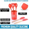 image:imageZulay 4pcs Silicone Spatula Set  Heat Resistant Silicone Tools for Cooking Baking amp Mixing  One Piece Design Spatulas for NonStick Cookware  Durable Stainless Steel Core RedRed Assorted
