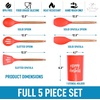image:imageZulay 4pcs Silicone Spatula Set  Heat Resistant Silicone Tools for Cooking Baking amp Mixing  One Piece Design Spatulas for NonStick Cookware  Durable Stainless Steel Core RedRed Assorted