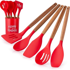 image:imageZulay 4pcs Silicone Spatula Set  Heat Resistant Silicone Tools for Cooking Baking amp Mixing  One Piece Design Spatulas for NonStick Cookware  Durable Stainless Steel Core RedRed Assorted